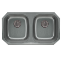 Pelican PL-VS5050 16G Stainless Steel Double Bowl Undermount Kitchen Sink 32 1/8'' x 18''